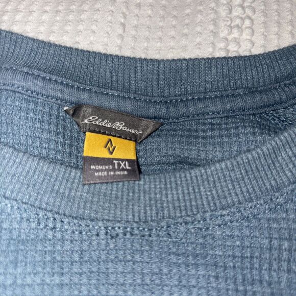 Women's Long Sleeve Waffle Thermal Tee TXL Eddie Bauer - Picture 2 of 8